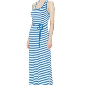 AVALEIGH Twisted T Back Beach Blue Maxi Dress